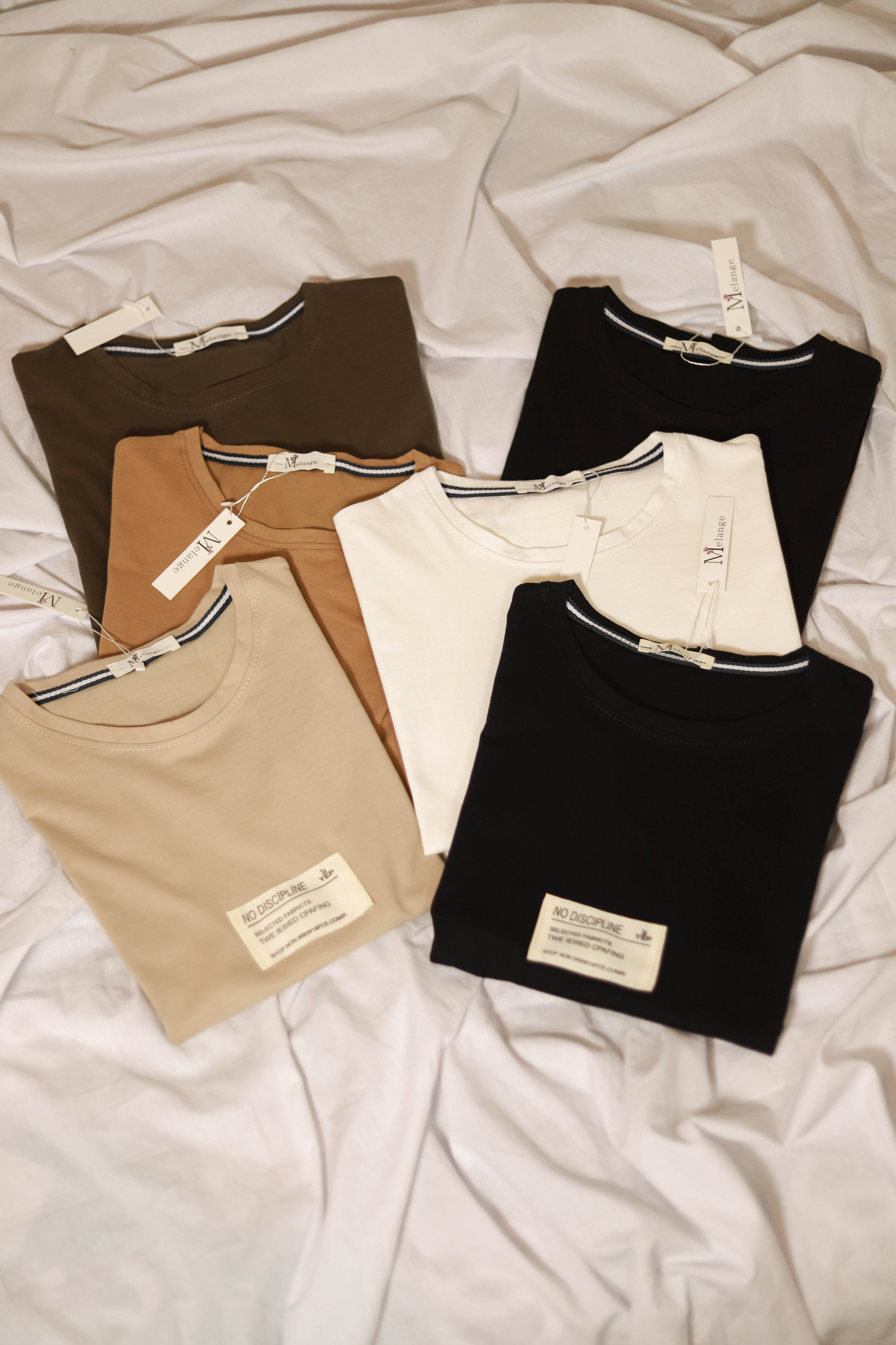 تیشرت پنبه سوپر زنانه No dis مدل آستین کوتاه