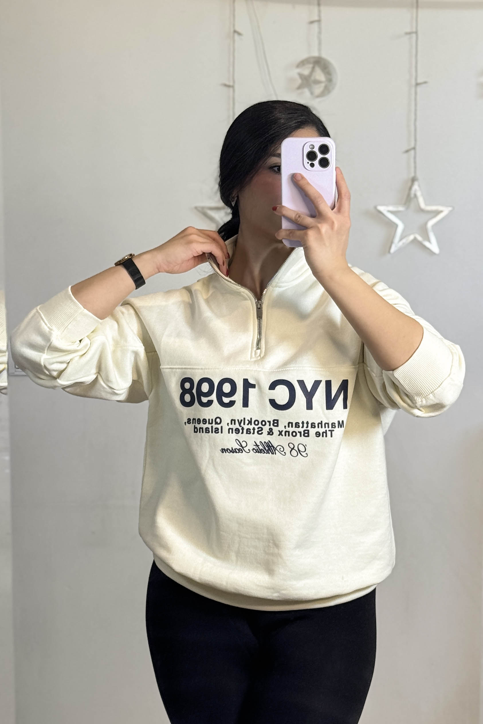 دورس نیم زیپ NYC برشکا کرک دار